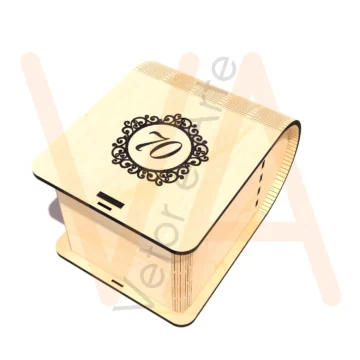 Vetor para CNC Laser - Caixinha Flex 8x8x7 - em MDF 03mm