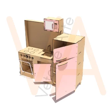 Vetor para CNC Laser - Cozinha Infantil – Laura - em MDF 06mm - Imagem 2