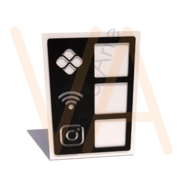 Vetor para CNC Laser - Placa Pix – Dobradura - em Acrilico 02mm - Imagem 2