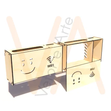 Vetor para CNC Laser - Caixa Wifi - em MDF 06mm