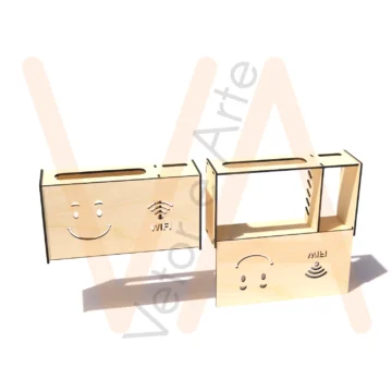 Vetor para CNC Laser - Caixa Wifi - em MDF 06mm - Imagem 2
