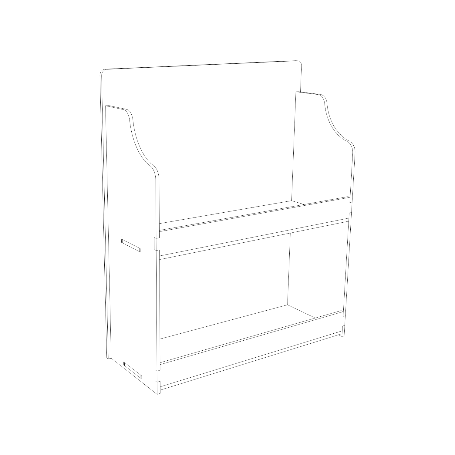 Vetor para CNC Laser - Prateleira Temperos 6 Potes - em MDF 03mm - Imagem 4