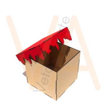 Vetor para CNC Laser - Caixa De Chocotone - em MDF 03mm - Imagem 2
