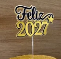 Topo de Bolo Feliz 2027
