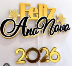 Topo Bolo Feliz Ano Novo