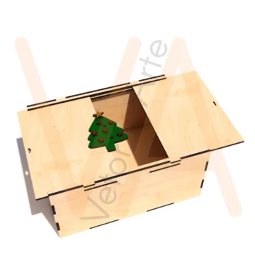 Vetor para CNC Laser - Caixa Tampa de Correr - em MDF 03mm
