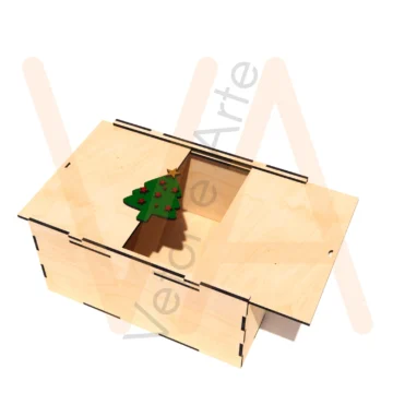 Vetor para CNC Laser - Caixa Tampa de Correr - em MDF 03mm - Imagem 2