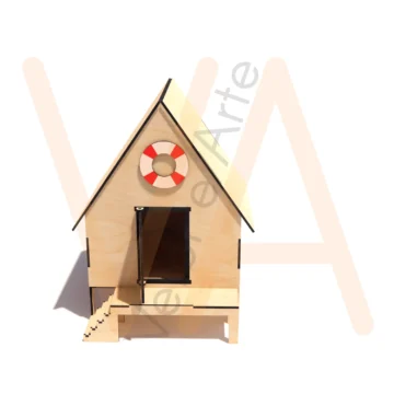Vetor para CNC Laser - Casinha do Passarinho - em MDF 03mm - Imagem 2
