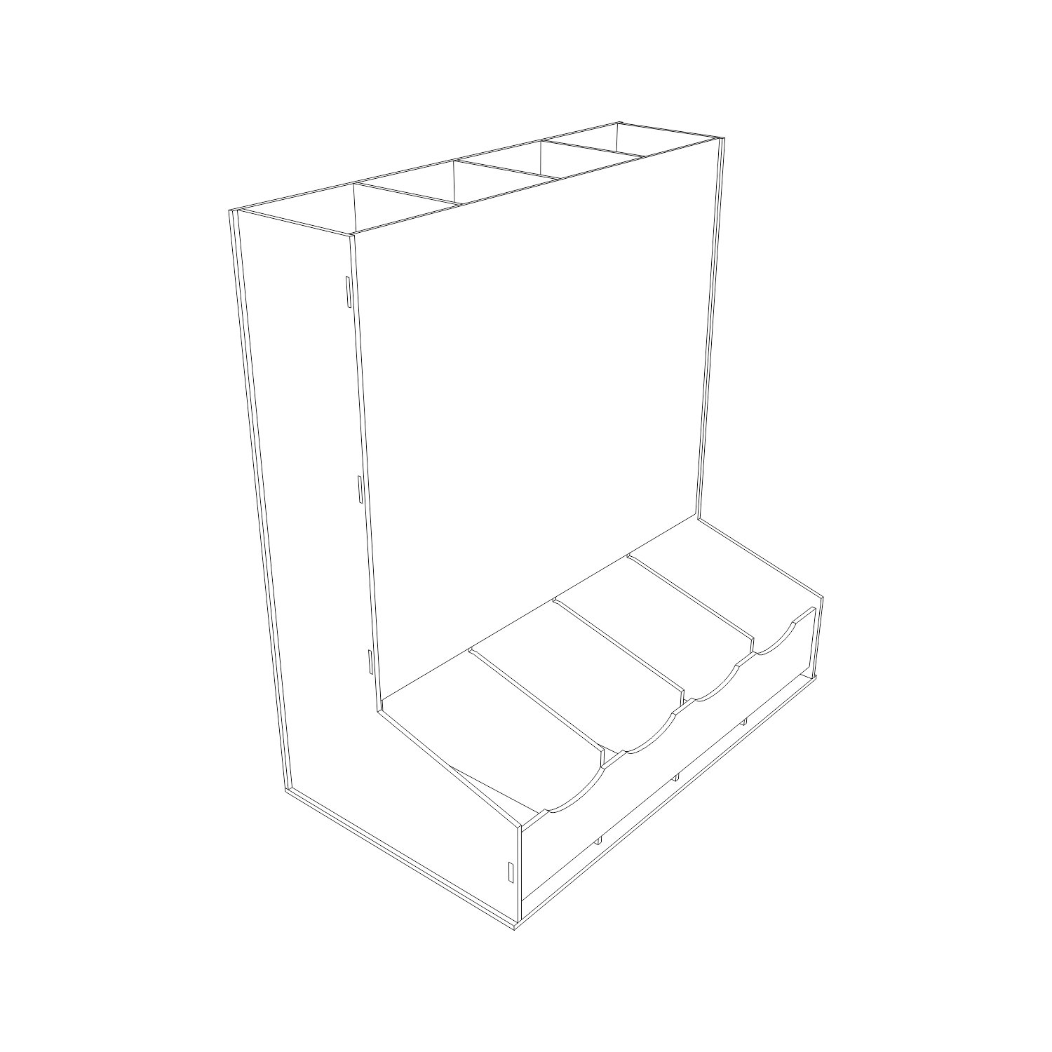 Vetor para CNC Laser - Organizador Universal de Capsulas - em MDF 03mm - Imagem 4
