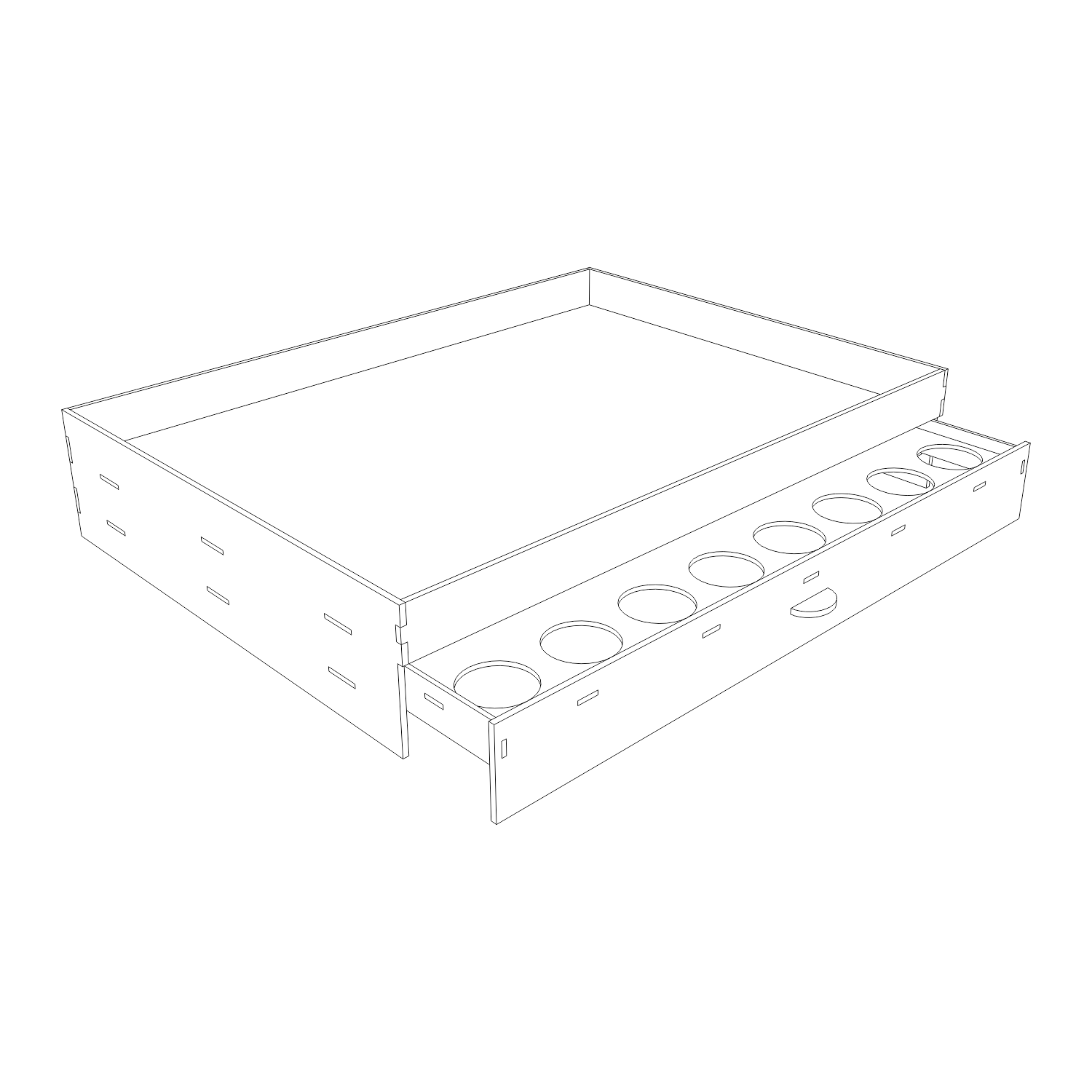 Vetor para CNC Laser - Bandeja 40 cápsulas - em MDF 04mm - Imagem 4