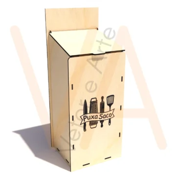 Vetor para CNC Laser - Puxa Saco Simples - em MDF 02,5mm