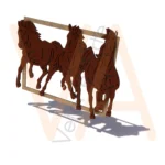 Vetor para Router CNC - Quadro – Trio de Cavalos - em MDF 06mm