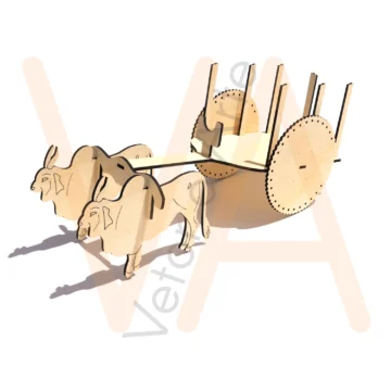 Vetor para CNC Laser - Carro De Boi - em MDF 06mm
