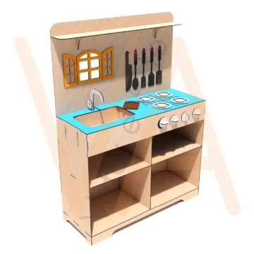 Vetor para CNC Laser - Cozinha Infantil – Maju - em MDF 03mm