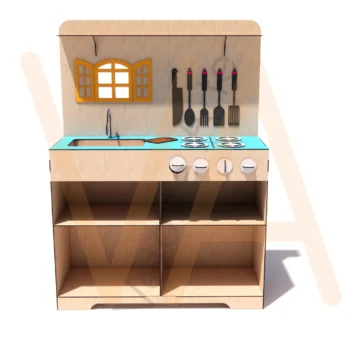 Vetor para CNC Laser - Cozinha Infantil – Maju - em MDF 03mm - Imagem 2