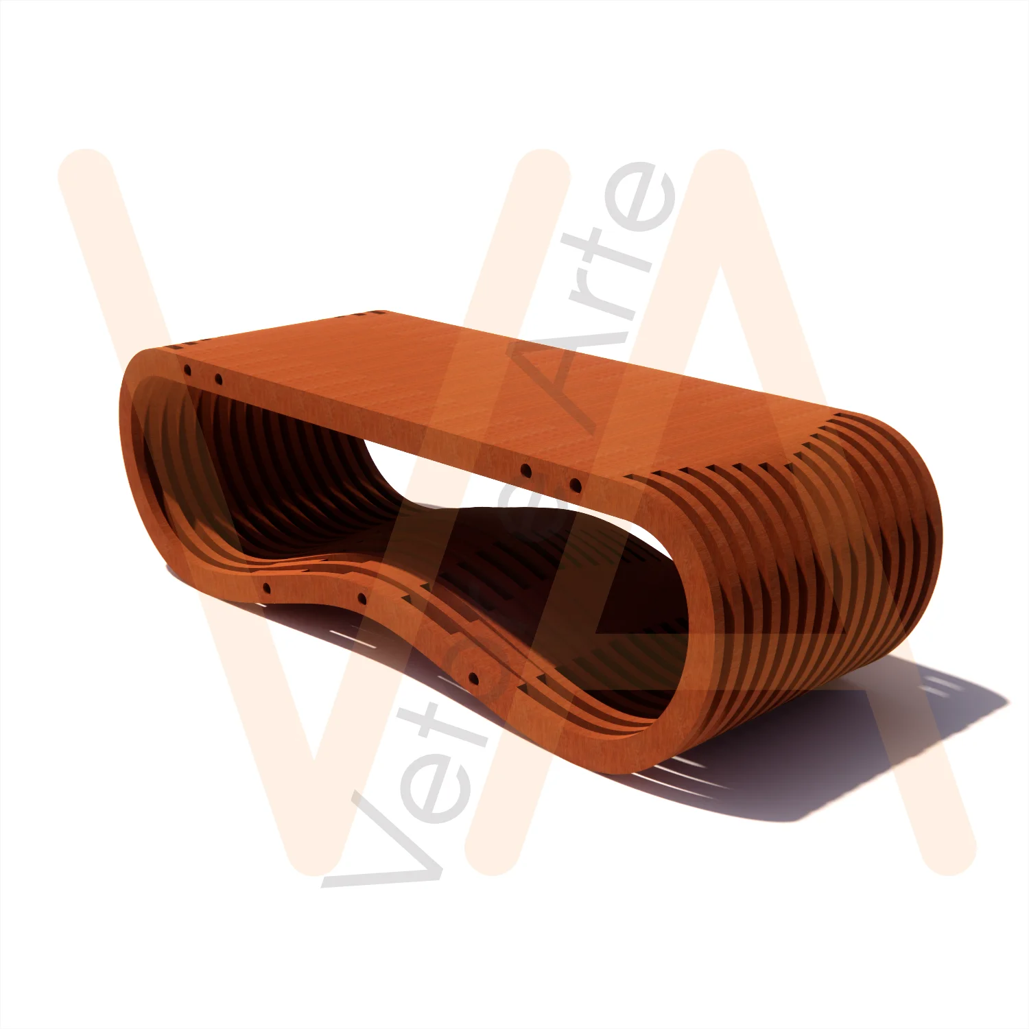 Vetor para Router CNC - Mesa de Centro – TableC - em Compensado Naval 30mm - Imagem 3