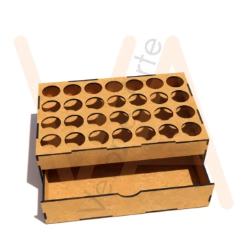 Vetor para CNC Laser - Organizador de Corantes - em MDF 03mm - Imagem 2