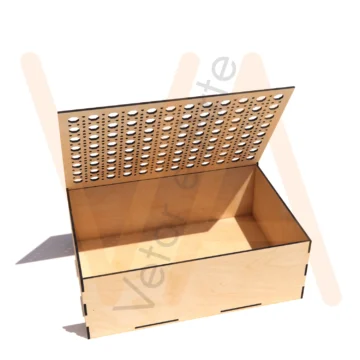 Vetor para CNC Laser - Caixa Articulada Palha Indiana - em MDF 03mm - Imagem 2