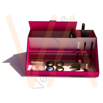 Vetor para CNC Laser - Porta Maquiagens - em MDF 03mm - Imagem 2