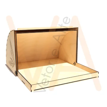 Vetor para CNC Laser - Porta Pães - em MDF 02,8mm - Imagem 2