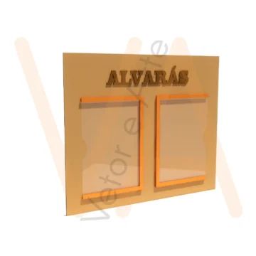 Vetor para CNC Laser - Display de Alvarás - em Acrilico 03mm
