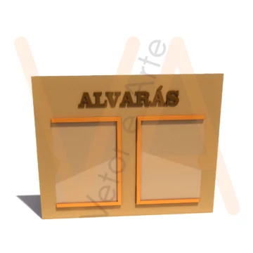 Vetor para CNC Laser - Display de Alvarás - em Acrilico 03mm - Imagem 2
