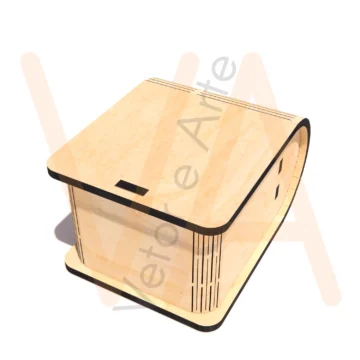 Vetor para CNC Laser - Caixinha Flex 5x5x4 - em MDF 03mm