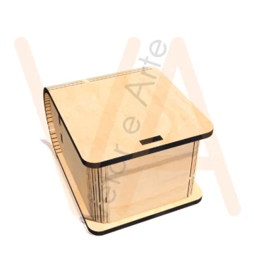 Vetor para CNC Laser - Caixinha Flex 5x5x4 - em MDF 03mm - Imagem 2