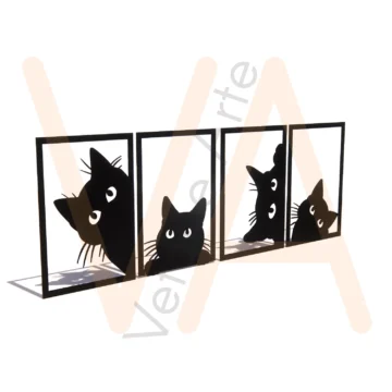 Vetor para CNC Laser - Gatitos - em MDF 03mm