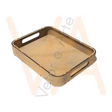 Vetor para CNC Laser - Bandeja Roma Flex - em MDF 03mm