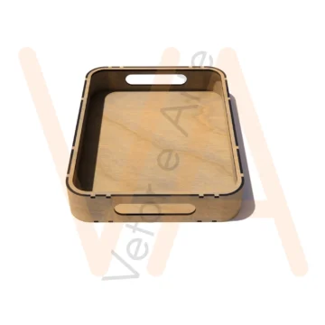 Vetor para CNC Laser - Bandeja Roma Flex - em MDF 03mm - Imagem 2