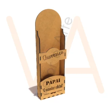 Vetor para CNC Laser - Porta Espetos do Papai