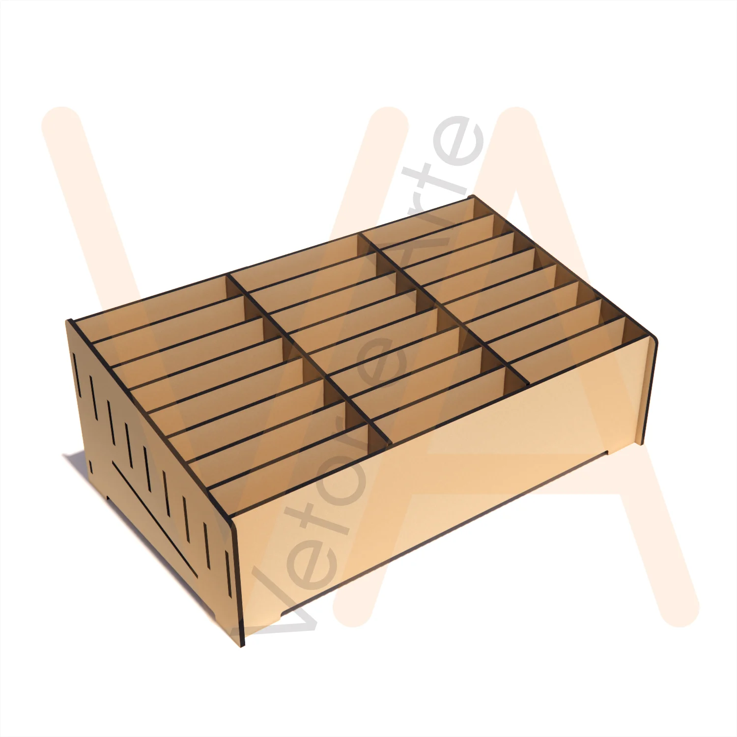 Vetor para CNC Laser - Organizador 24 Celulares - em MDF 03mm