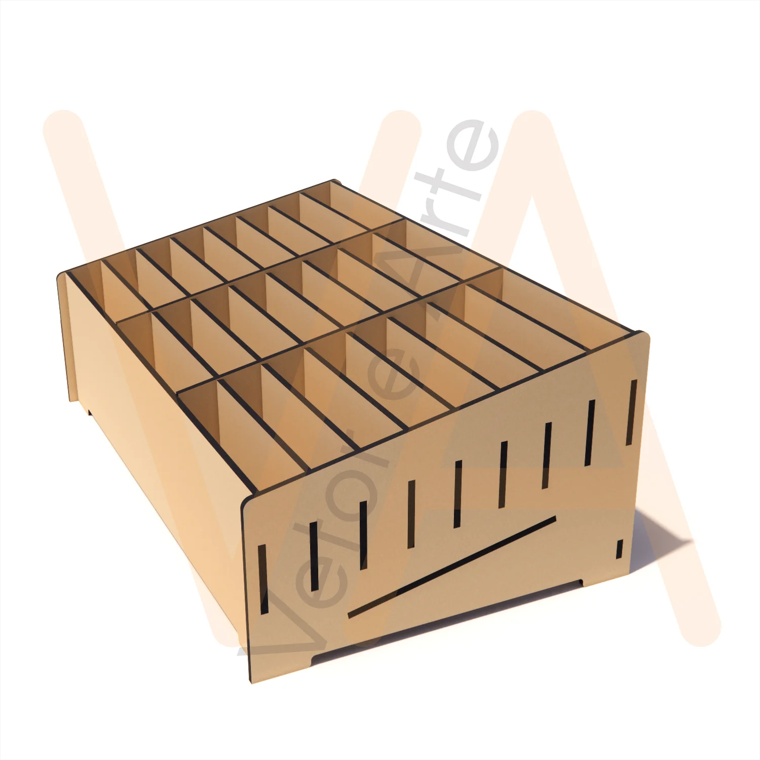 Vetor para CNC Laser - Organizador 24 Celulares - em MDF 03mm - Imagem 3