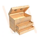 Vetor para CNC Laser - Porta Jóias Maleta - em MDF 03mm