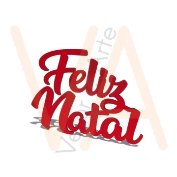 Vetor para CNC Laser - Feliz Natal - em MDF 02,5mm