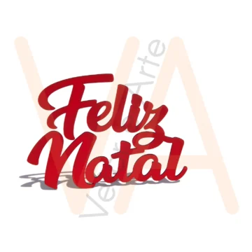 Vetor para CNC Laser - Feliz Natal - em MDF 02,5mm - Imagem 2