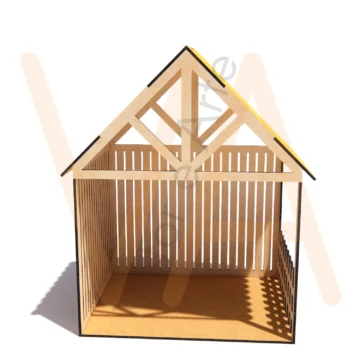 Vetor para CNC Laser - Presépio de Canto - em MDF 06mm - Imagem 2