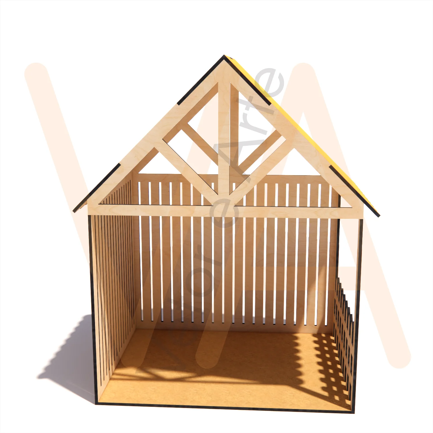 Vetor para CNC Laser - Presépio de Canto - em MDF 06mm - Imagem 2