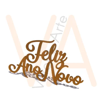 Vetor para CNC Laser - Feliz Ano Novo - em MDF 03mm