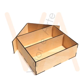 Vetor para CNC Laser - Bandeja Casinha M - em MDF 03mm