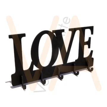 Vetor para CNC Laser - Porta Chaves Love - em MDF 03mm