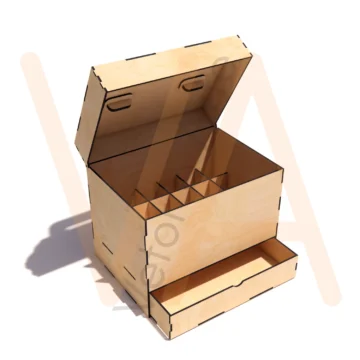 Vetor para CNC Laser - Maleta de Esmaltes - em MDF 03mm