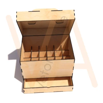 Vetor para CNC Laser - Maleta de Esmaltes - em MDF 03mm - Imagem 2