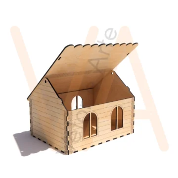 Vetor para CNC Laser - Casinha Caixa - em MDF 03mm