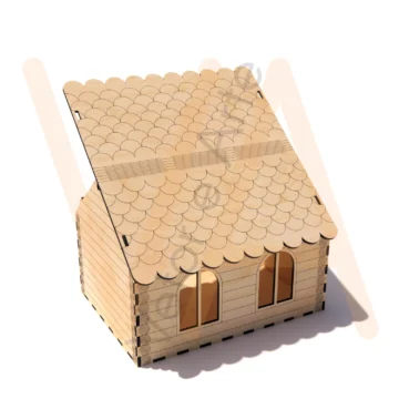 Vetor para CNC Laser - Casinha Caixa - em MDF 03mm - Imagem 2