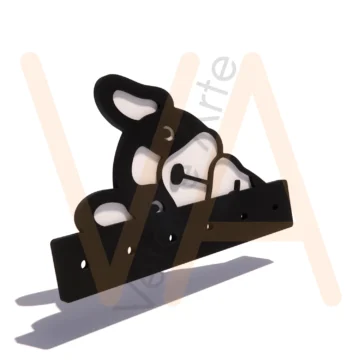 Vetor para CNC Laser - Porta Chaves Bulldog Francês - em MDF 03mm