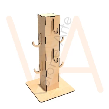 Vetor para CNC Laser - Suporte de Xícaras - em MDF 03mm