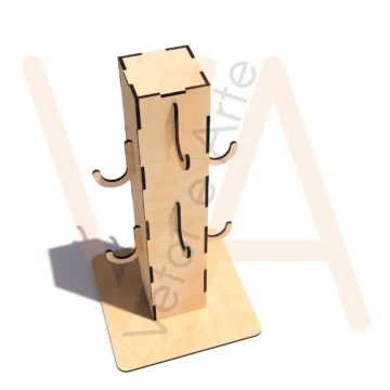 Vetor para CNC Laser - Suporte de Xícaras - em MDF 03mm - Imagem 2