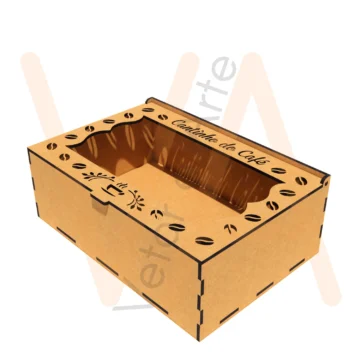 Vetor para CNC Laser - Caixa 6 Xícaras - em MDF 03mm